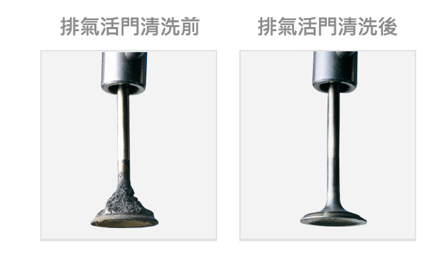 排氣活門清洗前 排氣活門清洗後